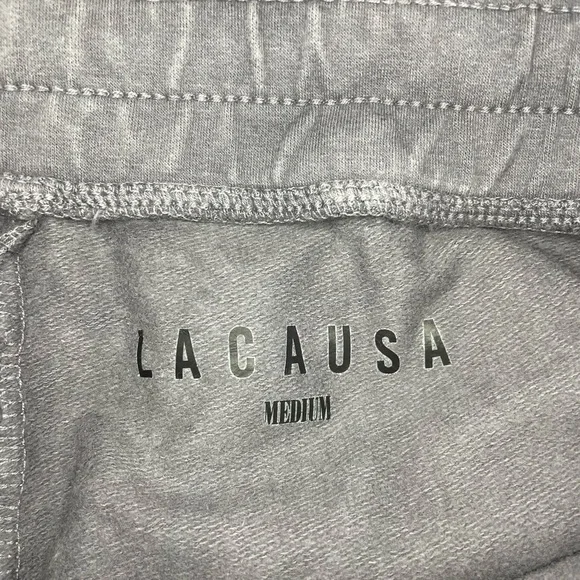 LACAUSA Slater Sweatshorts in Washed Gray - Picture 9 of 10